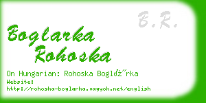 boglarka rohoska business card